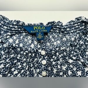Polo by Ralph Lauren Kids Blue and White Floral Blouse
